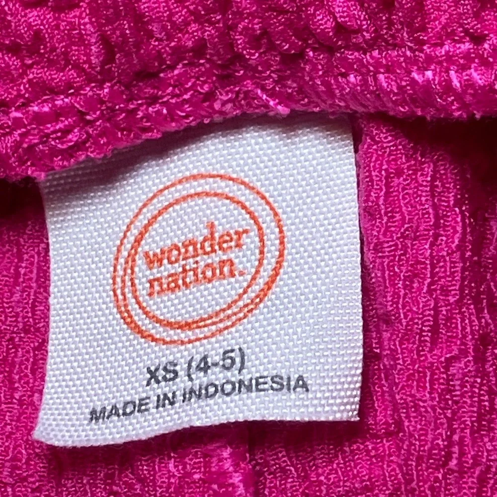 Cat & Jack Wonder Nation Kids XS 4-5 Pink Rainbow Fruit Shirt Shorts Set